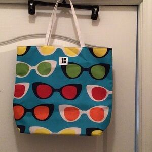 Estee Lauder Blue and Red Sunglasses Tote